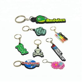 Custom logo rubber keychains