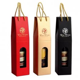 Custom wine bottle corrugated strong paper bags