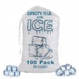 Custom plastic ice drawstring bags