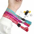 Custom logo fabric wristbands for event