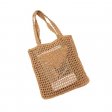 Custom logo raffia straw beach shoulder tote bags