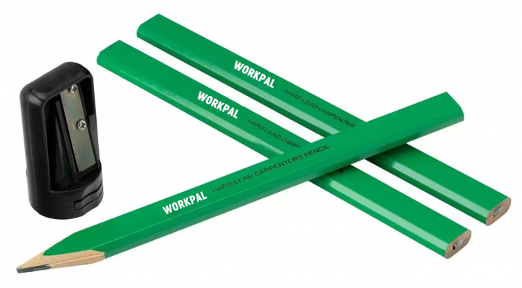 Custom logo woodworker carpenter square pencil